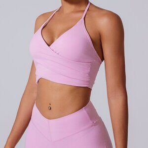 Sculpting Yoga Pilates Top Built-In Bra Sports Bra Crop Top